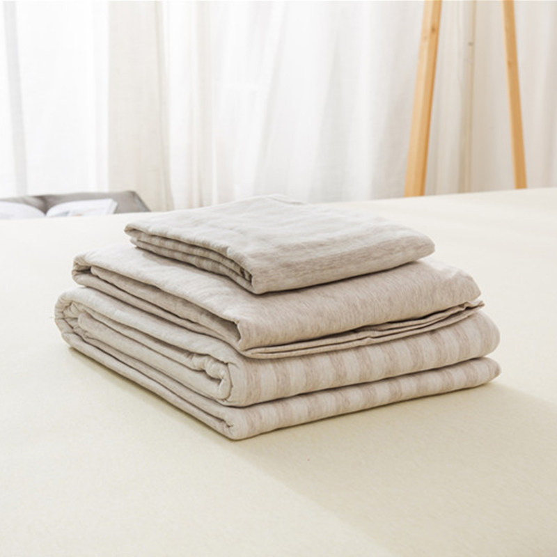 简约风针织棉床上用品四件套