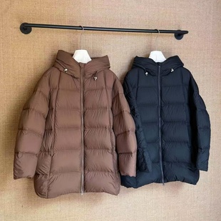 之荔家 女羽绒服 果冻云感泡芙溯源90白鸭绒A字连帽【不退不换】