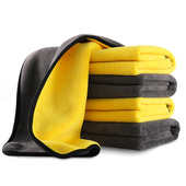 洗车毛巾加厚吸水毛巾擦车巾家居办公玻璃清洁抹布 四条颜色随机