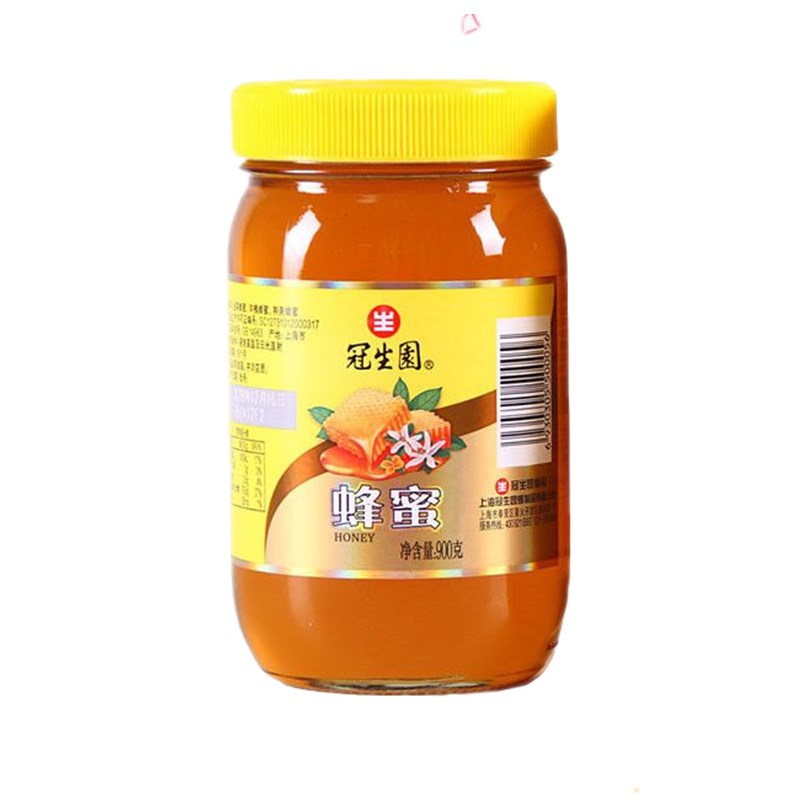 拍两瓶包邮 上海冠生园蜂蜜花蜜洋槐荆条油菜900g/瓶烘焙西点奶茶
