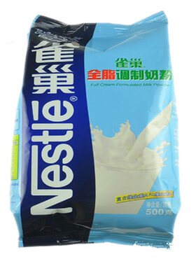 雀巢全脂奶粉500g装调制奶粉无糖速溶奶香浓郁烘焙牛轧糖雪花酥