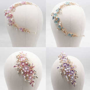 百搭古典民族胶州秧歌舞蹈扇子舞头饰头花舞台演出艺考傣族舞发饰