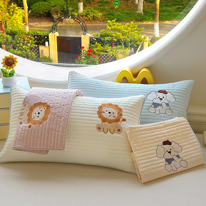 A类全棉水洗棉卡通绗缝枕套儿童单人枕头套学生宿舍枕芯保护套罩,床上用品,枕套,淘宝优惠券,粉丝福利购,淘宝优惠卷