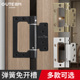固特单向弹簧子母铰炼免开槽4寸不锈钢隐形门铰炼自动关门闭门器
