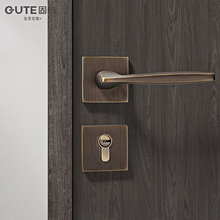 固特黄铜门锁室内卧室房间门分体现代简约木门家用通用型磁吸锁具