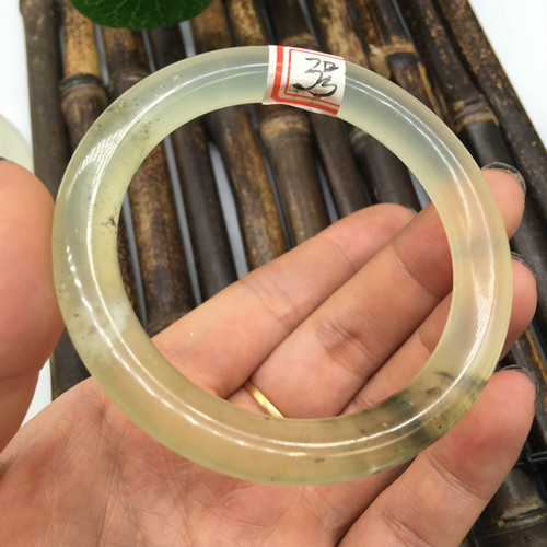 水墨镯岫岩玉玉石天然手镯