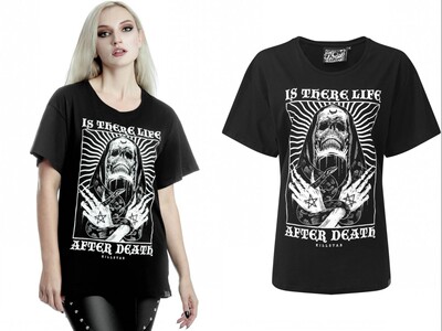 潮牌KILLSTAR Afterlife来世哥特倒五芒星蛇死神宽松T恤