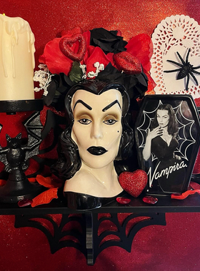 现货KREEPSVILLE 666暗黑哥特怪诞VAMPIRA PORTRAIT吸血鬼花瓶