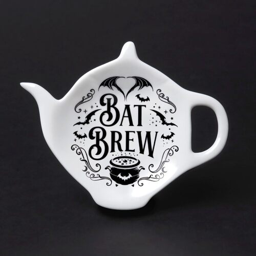 Alchemy Gothic SR8 BAT BREW 暗黑哥特风蝙蝠魔法汤锅图案茶碟