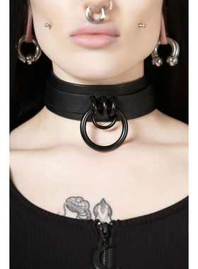 KILLSTAR暗黑哥特亚文化Susper朋克摇滚铆钉街头重金属皮项圈颈链