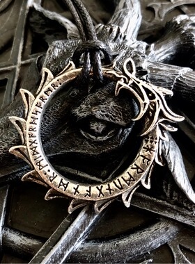 Alchemy Gothic P774 Jormungand耶梦加得他是龙哥特摇滚项链