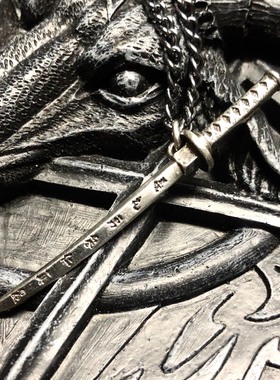 Alchemy Gothic P730 Bushido日本武士刀哥特朋克摇滚复古项链