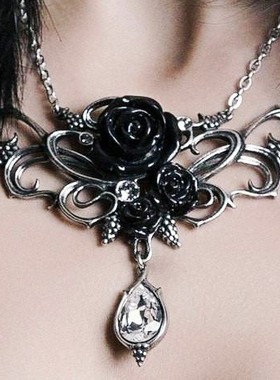 alchemygothic玫瑰哥特复古项链