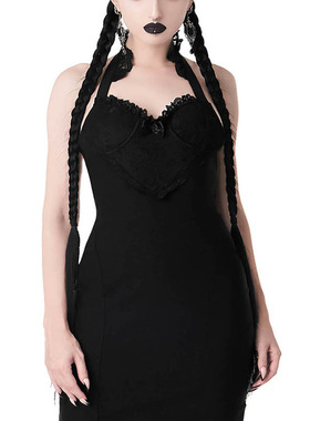 KILLSTAR暗黑哥特Ophelia吸血鬼挂脖保身性感亚文化修身连衣裙