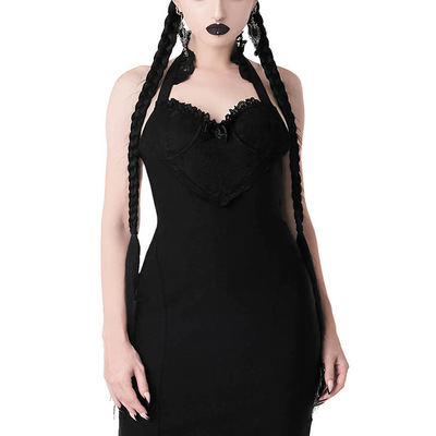 KILLSTAR暗黑哥特Ophelia吸血鬼挂脖保身性感亚文化修身连衣裙