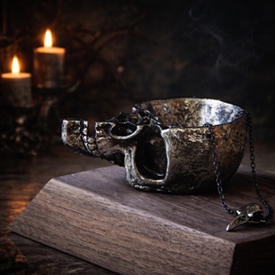 Alchemy Vault英国A牌V60 Half Skull半面骷髅首饰托盘烟灰缸 The