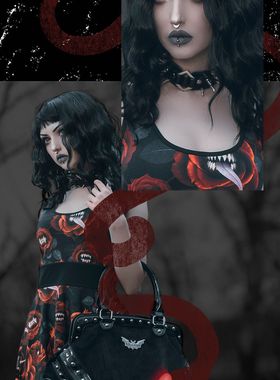 KILLSTAR暗黑哥特亚文化Divine Comedy黑符文吸血鬼神曲连衣裙