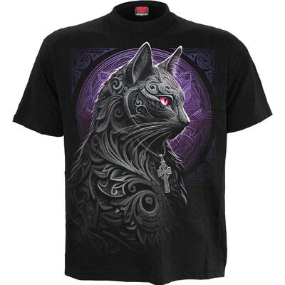 英国SPIRAL摇滚重金属哥特CELTIC WHISKERS凯尔特猫战士短袖T恤