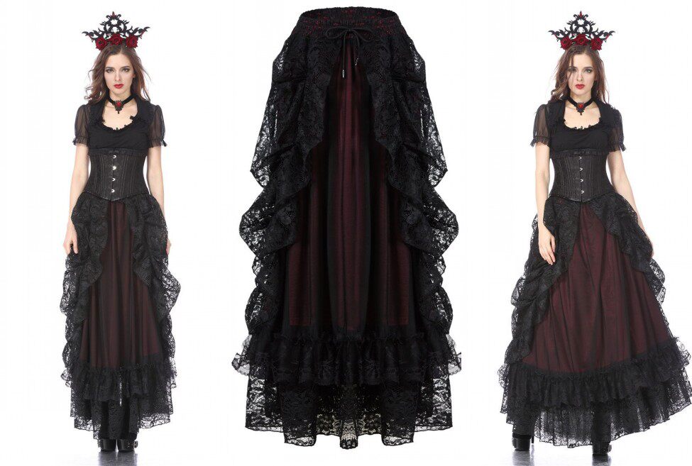 dark in love kw123哥特暗黑宫廷华丽维多利亚蕾丝礼服长裙