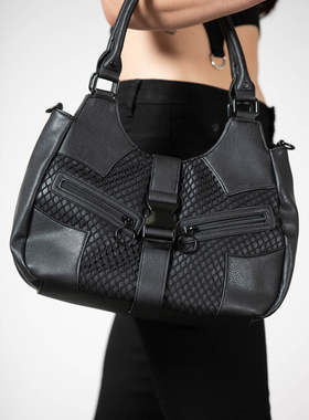 杀星暗黑哥特KILLSTAR亚文化PULSE摇滚朋克街头渔网个性PU皮挎包