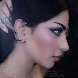 Gothic E461 ROCAILLE骷髅荆棘藤暗黑哥特耳挂 DECE Alchemy