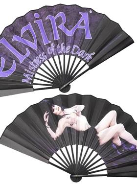 现货KREEPSVILLE 666暗黑哥特怪诞Goth Thing暗夜蝙蝠墓地折扇