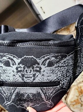 现货KREEPSVILLE 666暗黑哥特怪诞BAT帆布吸血鬼蝙蝠亚文化腰包