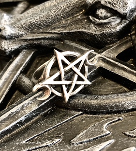 Alchemy Gothic R234 Goddess三相女神哥特五芒星暗黑戒指指环