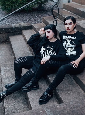 KILLSTAR暗黑哥特Eye Contact魔瞳复古印花日系动漫短袖T恤