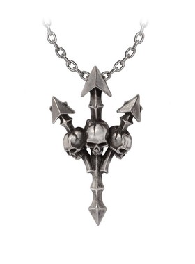 Alchemy Deadly Trident P998 致命三叉戟重工骷髅三叉戟吊坠项链