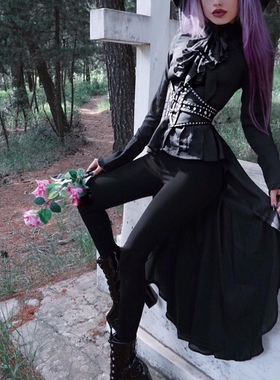 KILLSTAR暗黑哥特亚文化Sorrow Of The Heart吸血鬼雪纺裙摆衬衣