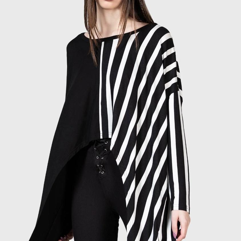 KILLSTAR撞色不规则宽松上衣