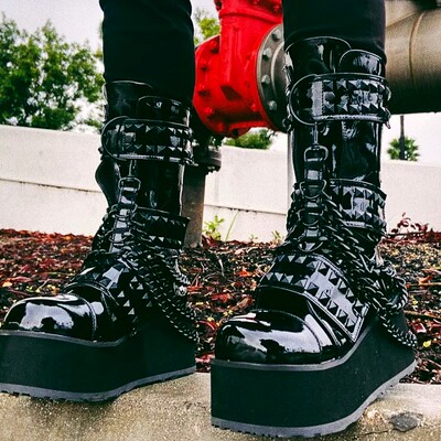 Demonia暗黑哥特亚文化朋克靴