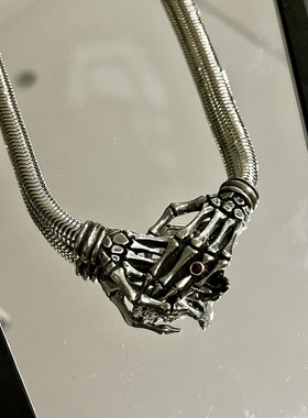 英国A牌暗黑哥特骷髅手项链