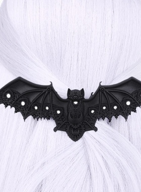 东欧restyle暗黑哥特LACE BAT 复古宫廷维多利亚蕾丝蝙蝠黑色发夹