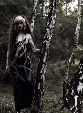 KILLSTAR暗黑哥特亚文化FOREST摇滚挪威森林街头另类吊带毛衣裙