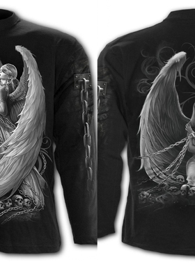 英国金属哥特SPIRAL D079M301 CAPTIVE SPIRITS精神俘虏盲天使T恤