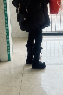 Demonia暗黑哥特亚文化Cubby 311朋克摇滚厚底辣妹毛绒高筒靴