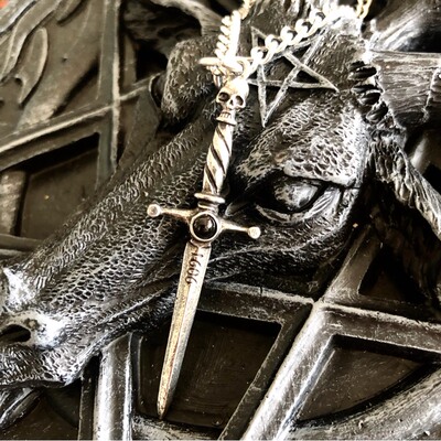 alchemy中世纪骷髅手哥特风项链