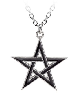 Alchemy Gothic P775 BLACK STAR 暗黑哥特风珐琅五角星护符项链