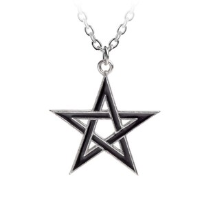 Alchemy Gothic P775 BLACK STAR 暗黑哥特风珐琅五角星护符项链
