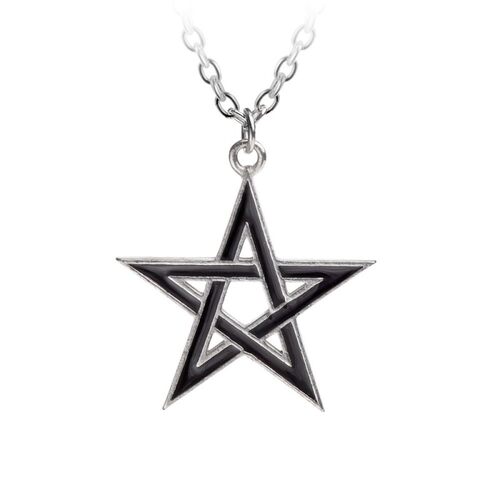 Alchemy Gothic P775 BLACK STAR 暗黑哥特风珐琅五角星护符项链