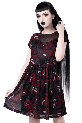 潮牌KILLSTAR Mary 黑符文哥特吸血鬼薄纱连衣裙