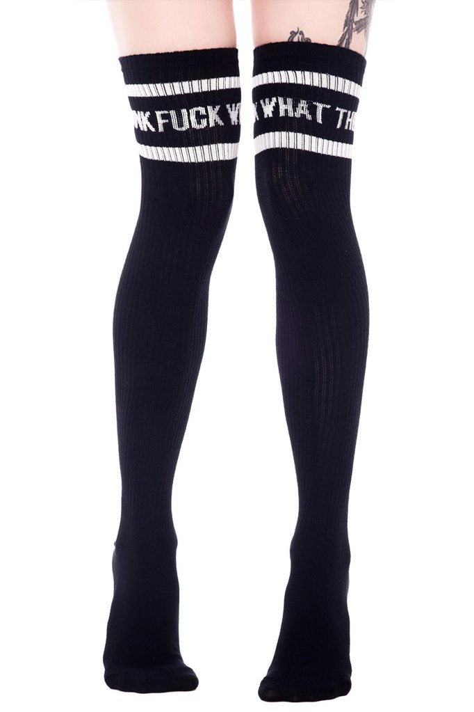 潮牌KILLSTAR None Given哥特朋克摇滚运动袜过膝袜