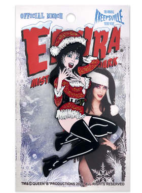 现货KREEPSVILLE 666暗黑哥特怪诞ELVIRA SANTA复古ELVIRA胸针别