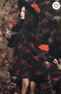 KILLSTAR哥特朋克玫瑰连衣裙