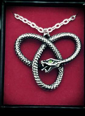 Alchemy英国A牌P929 EVE'S TRIQUETRA暗黑哥特三叶草灵蛇项链