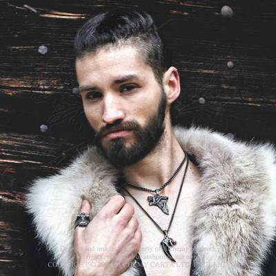 中世纪狼头图腾项链