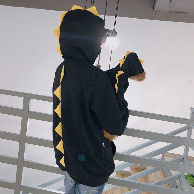 定制恐龙亲子装泰迪比熊金毛阿拉狗衣服变身装两脚衣