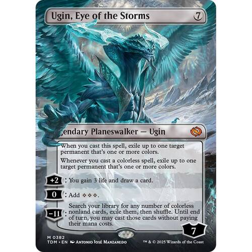 万智牌 TDM 382 风暴之眼乌金 Ugin,Eye of the Storms M 闪 异画
